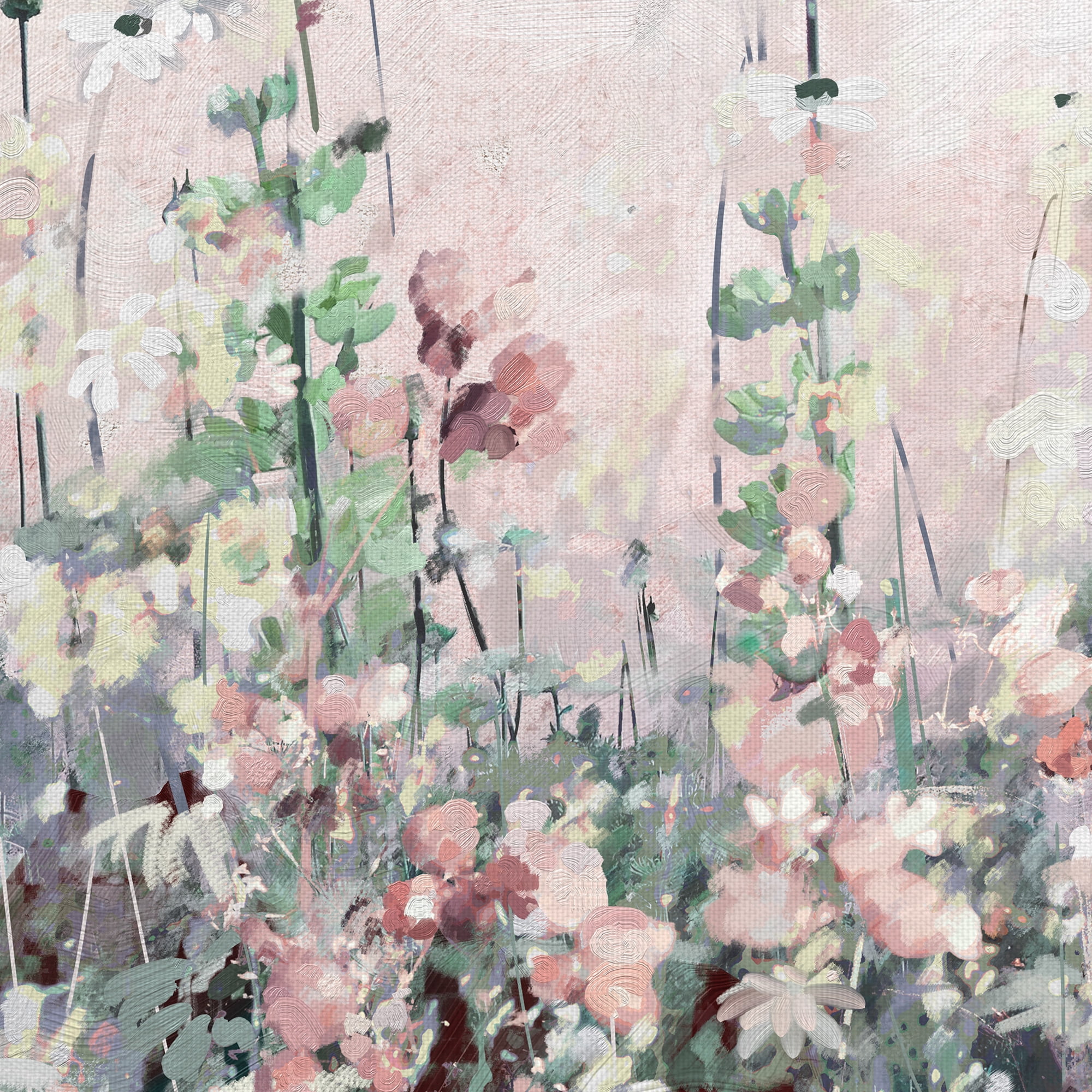 Masterpiece Art Gallery Madeline Square II Wildflowers By Studio Arts Canvas Art Print 24" x 24"