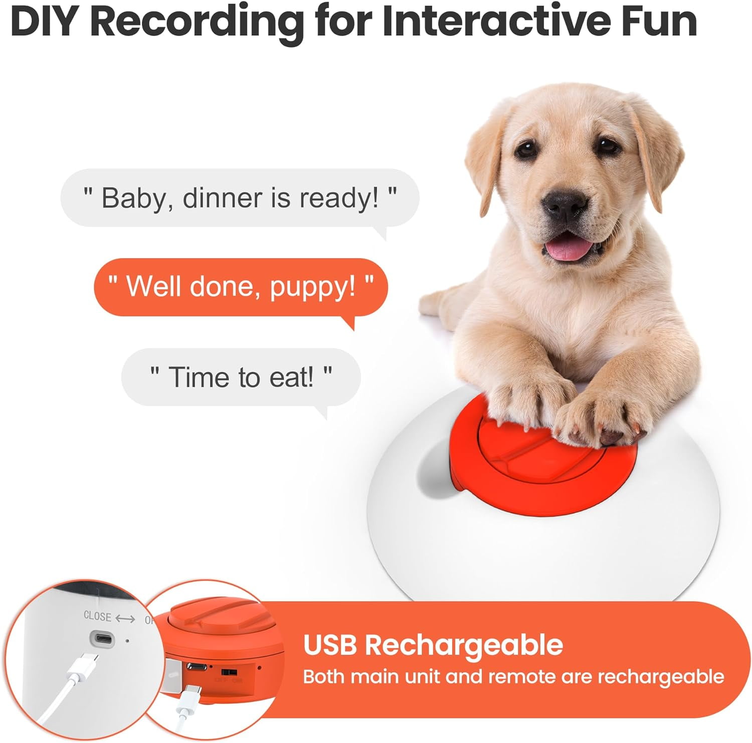 Dog Puzzle Feeder Toy, Interactive IQ Training, Electronic Treat Dispenser, Automatic Rechargeable with Remote Control for Food Dispensing, All Breeds, 280ml Capacity