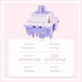 thumbnail image 4 of 70PCS MMD Princess V4 Switch 5 Pin Linear Axis Body Switches Hot-Swap 53g for DIY Mechanical Keyboard, 4 of 8