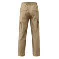 thumbnail image 6 of CONZONE Kids Boys Uniform Cargo Pants Wide Leg Baggy Chino Pants for Boys Elastic Waist Back To School Outdoor Joggers with Pockets, 6 of 6