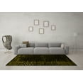 thumbnail image 3 of Ahgly Company Machine Washable Indoor Square Abstract Yellow Modern Area Rugs, 3' Square, 3 of 4
