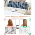 thumbnail image 3 of Lake Blue Moroccon Pillow Cases Body Size, Smooth Satin Pillowcase for Hair and Skin, Minimalist Ethnic Bohemian Aesthetic Decorative Cooling Bed Pillow Covers with Zipper, 20x54 Inches, 3 of 5