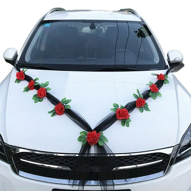Uposao Wedding Car Decorations Car Hood Decorative Flower for