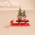 thumbnail image 4 of Fiudx Adornos de Trineo de Madera, Juego de Decoración Navideña Diy, Artesanía Festiva de Madera, Diseño Exquisito, Decoración Del Hogar, Regalo Navideño, 10 X 4 X 9 Cm, 4 of 4