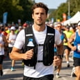 thumbnail image 4 of Gilet de Course Unisexe Léger Réfléchissant Gilet de Sport avec Bouteille d'Eau et Poches pour Téléphone Sangle de Poitrine Ajustable Idéal pour la Randonnée, le Cyclisme et les Activités de Plein Air, 4 of 5