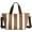 Brown, variant on CoCopeaunts Crossbody Bag for Women Cotton Canvas Shoulder Bag Top Handle Handbag Striped Satchel Retro Casual Purse