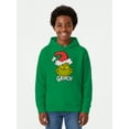 thumbnail image 3 of The Grinch Kids Graphic Fleece Hoodie, Mischievous Smile, Sizes 4-18, 3 of 5