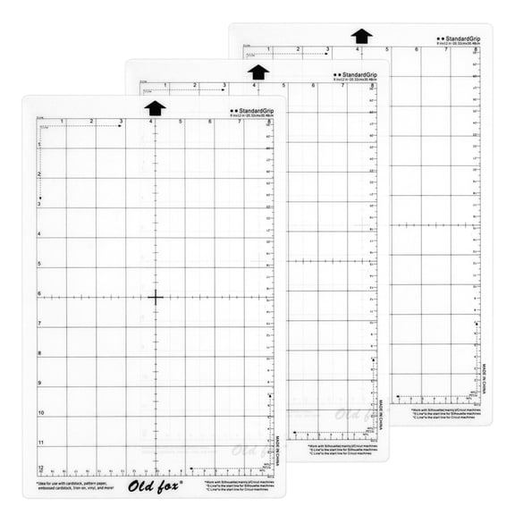 3Pcs Replacement Cutting Mat Adhesive with Measuring Grid 8 By 12-Inch for Silhouette Cameo Explore Plotter Machine