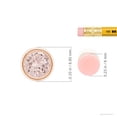 thumbnail image 3 of Angara Collier en Morganite Naturelle - Pendentif Solitaire Rond avec Lunette de 1,1 ct en Or Rose 14K pour Femmes, 3 of 8