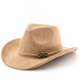 thumbnail image 2 of LILIYA Cowboy Hat,Cowgirl Hat,Lightweight Western Cowboy Hats for Women/Mens/Straw Casual with Shapeable Wide Brim Cowboy Hat Jazz Cap Fedora Headwear, 2 of 4