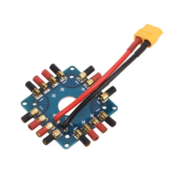 ESC Power Supply Distribution Board Connection with XT60 Plug 3.5mm Banana Connectors for RC Drone