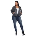 thumbnail image 5 of White Mark Women's Plus Size PU Faux Leather Studded Jacket, 5 of 6
