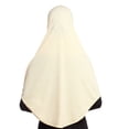 thumbnail image 5 of Women's Solid Color 80cm Long Head Scarf, Stretchy Pull On Hijab, Soft Cotton Blend Cover for Ramadan, Prayer, Everyday Wear Beige, 5 of 7