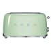 thumbnail image 1 of Smeg 50's Retro Style Aesthetic 4-Slice Toaster, Pastel Green, 1 of 5