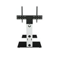 thumbnail image 2 of FSL700LESW-A Lesina TV Floor Stand with TV Mounting Column for 32" to 65" TVs, White and Black, 2 of 9