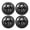 Black, variant on 4Pcs Marine Locking Locker Small Size Boats Flush Pull Slam For Yacht Campers Deck Locker