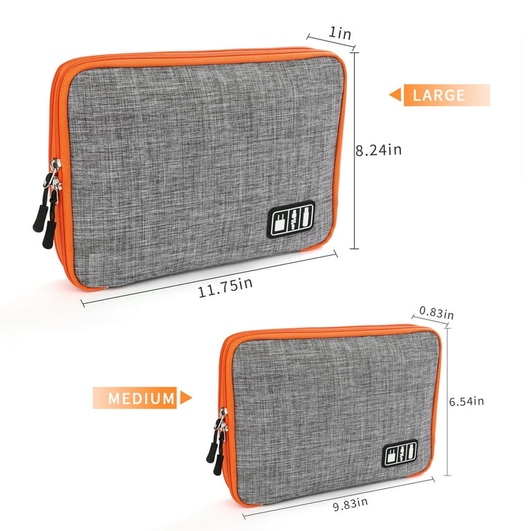 VIVEFOX Electronics Organizer Travel Cable Organizer Bag Large