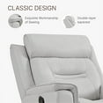 thumbnail image 5 of CHITA Recliner Chair for Adults Swivel Rocker Recliner for Living Room Faux Leather Home Theater Seating, White, 5 of 5