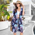 thumbnail image 4 of Beach Vacation Clothes Kimono Cardigan Loose Swimsuit Cover Up for Women Glow Jellyfish M, 4 of 6