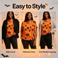 thumbnail image 6 of Axdhxbd Plus Size Halloween Shirts for Women Funny Pumpkin Graphic Tees Loose Casual Short Sleeve Crew Neck T-Shirts Fashion Holiday Tops M-5XL, 6 of 8