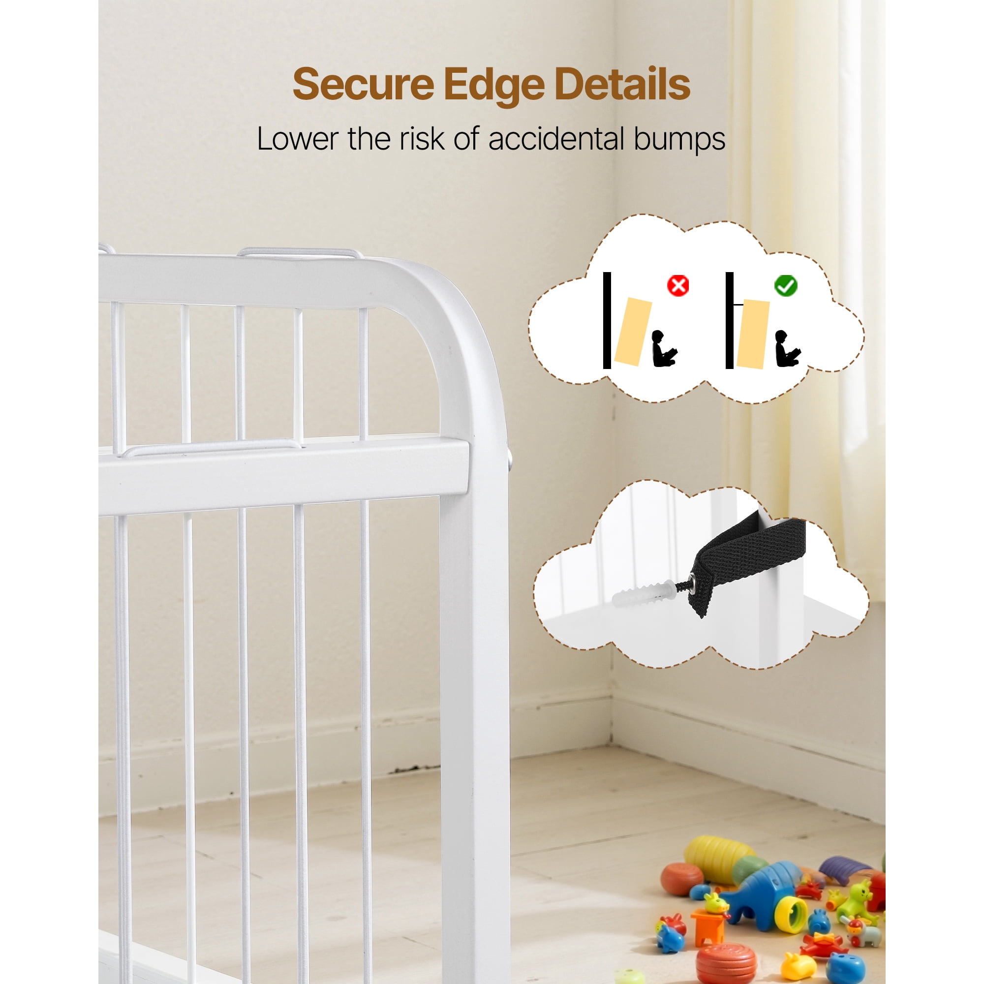 KFFKFF Kids Bookshelf and Toy Organizer, 2-Tier Storage Shelf with Fabric Bin, Ideal for Books, Toys, and More in Kids' Rooms, Living Rooms, Entryways, Nurseries, and Preschools, White