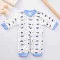 thumbnail image 6 of CAUYDY Preemie Boys Going Home Outfits Newborn Girls Layette Set 8 Pieces Fall Winter Cotton Clothing Baby Sleepwear Shower Gift for Infant Sizes 0-3 Months,Blue, 6 of 9