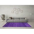 thumbnail image 3 of Ahgly Company Indoor Round Oriental Purple Industrial Area Rugs, 7' Round, 3 of 4