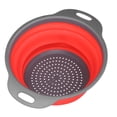 thumbnail image 3 of Fruit Colander, Washing Basket Save Space  For Kitchen For Restaurant Red Small, 3 of 8