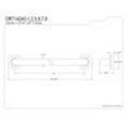 thumbnail image 4 of Kingston Brass DR714240 Metropolitan 24" Grab Bar, 1-1/4" Diameter, Matte Black, 4 of 4