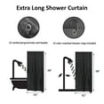 thumbnail image 5 of Black Extra Long Shower Curtain Polyester 12 Rings 79"L x 71"W, 5 of 5