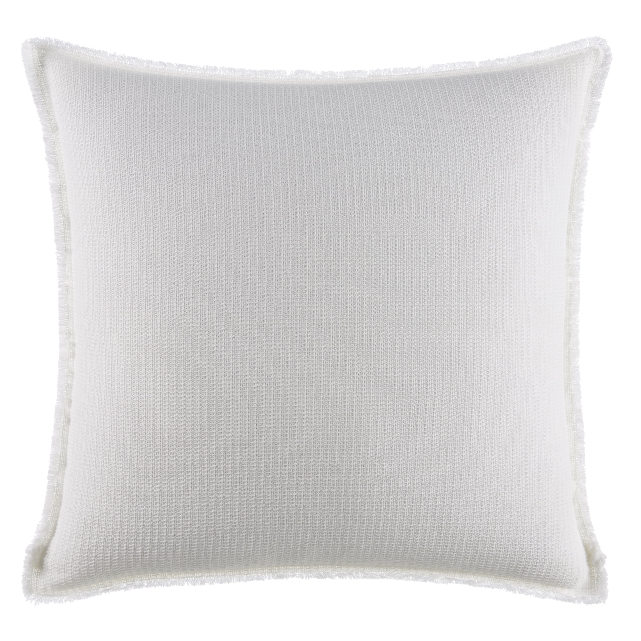 Izi Washed Textured White Throw Pillow