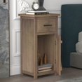 thumbnail image 3 of Rustic Vintage Nightstand with Sliding Drawer and Flipping Storage Cabinet, Wood Versatile Night Stands, Bedside Table End Table Sofa Side Table for Living Room Bedroom Furniture, Natural, 3 of 7