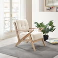 thumbnail image 2 of Living Space's Modern Accent Chair | With Rustic Elements and Angled Lines | 100% Polyester Fabric Covering | Comfortable Seating for Long - term Use, 2 of 4