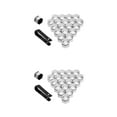 thumbnail image 2 of ZheElen 20Pcs Car Wheel Nut Caps Plastic Waterproof Auto Hub Screw Cover Thread Design Rims Exterior Decoration Good Sealing Silver 2Set, 2 of 6