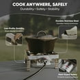 thumbnail image 4 of GasOne High Pressure Single Propane Stainless Steel Burner - Outdoor Cooking with Heat Shield and Guard – Propane Burner Head for Camping, Tailgating, Seafood Boil, Home Brewing - Patent Pending, 4 of 7
