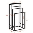 thumbnail image 5 of Toallero Independiente de 3 Niveles con Estante: Soporte Resistente para Secar Toallas para Baño, Lavadero y Dormitorio, Negro, 5 of 5