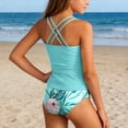 thumbnail image 6 of YEPGAR Girls Bikini Set 2 Piece Adjustable Straps Floral Print Padded Bathing Suit Girls' Swimwear for 7-16 Years (Blue, 7-8 Years), 6 of 6