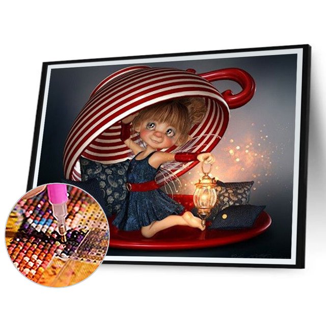 Cuadros Decorativos 5D bricolaje taladro cuadrado completo diamante pintura muñeca Kit decoración del hogar arte artesanía Wdftyju embutido en tela