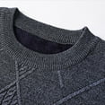 thumbnail image 6 of Paiwinds Men's Casual Solid Color Knit Sweater, Long Sleeve Round Neck Warm Pullover with Fleece Lining, Comfortable Top for Winter Wear and Cold Weather Protection, 6 of 9