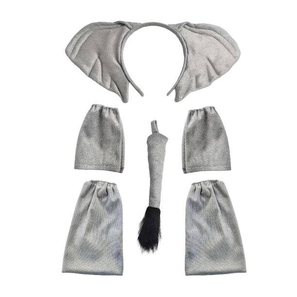 Conjunto De Collar Y Cola De Animal Yinane Máscara De Halloween Para Decoracion De Fiesta De Juegos De Rol Gris Conjunto De Collar Y Cola De Animal Yinane Máscara De Halloween Para Decoracion De Fiesta De Juegos De Rol Gris
