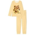thumbnail image 4 of SCRAWLGOD Horse Sunflower Women's Pjs Sets for Women Long Sleeve and Pants Lounge Set Size S Crewneck Women's 2 Piece Pjs Lightweight House Wear for Women, 4 of 6