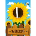 thumbnail image 2 of America Forever Spring Monogram Garden Flag Letter L 12.5 x 18 inches Double Sided Vertical Outdoor, Yard, Lawn, Beautiful Bright Sunlowers, Floral Design, Honeybee, Summer Welcome Garden Flag, 2 of 5