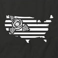 thumbnail image 2 of America With Flower T-Shirt | Patriotic American Black Tee Gift, 2 of 5