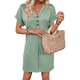 thumbnail image 2 of Vestido camisero de algodón para mujer, estilo casual de verano, manga corta, con botones, ideal para la playa o como pareo, con bolsillos., 2 of 5