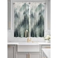 thumbnail image 2 of Green Mountain Living Room Curtains 2 Panel, Misty Forest Nature Woodland Pine Tree Landscape Cafe Window Treatment, Extra Long Farmhouse Bedroom Bathroom Kitchen Curtains Drapes 104"x72", 2 of 6