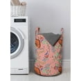 thumbnail image 3 of Floral Laundry Bag, Pastel Colored Bouquet Gardening Magnolia Gladiola Essence Beauty Spring Season, Hamper Basket with Handles Drawstring Closure for Laundromats, 13" x 19", Multicolor, by Ambesonne, 3 of 4