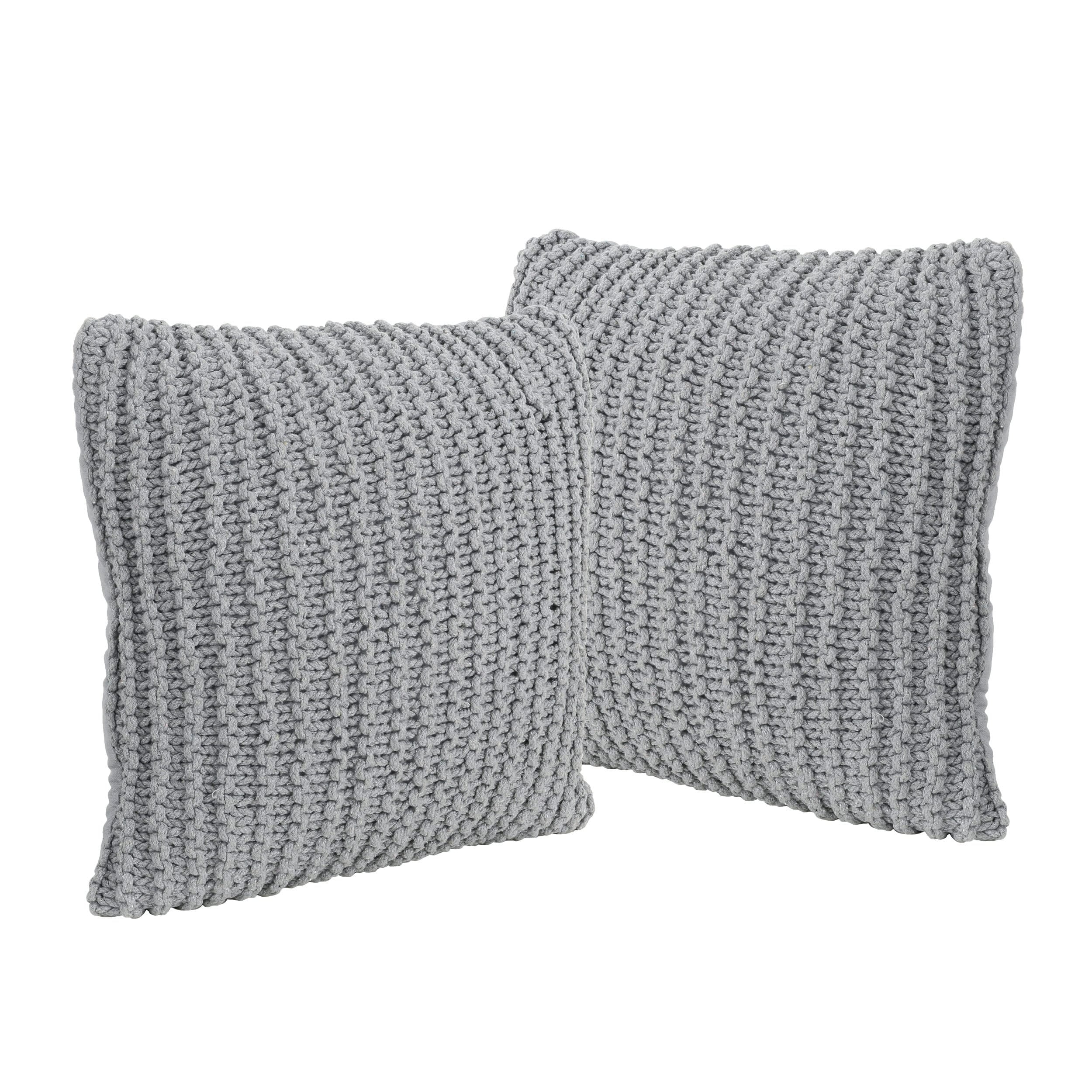 Christopher Knight Home Farlie Knitted Cotton Pillows Set Of 2 By Chirstopher Knight Home Walmart Com Walmart Com