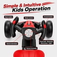 thumbnail image 3 of 12V Electric Go Kart for Kids Ages 3-6, Foldable Power Ride-On Pedal Toy with Adjustable Seat, Music & Flashing LED Lights, Red, 3 of 9