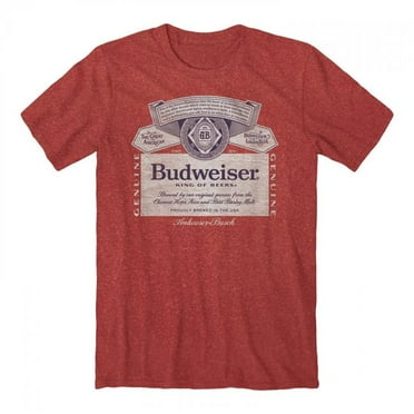 Budweiser 890728-xlarge King of Beers Print T-Shirt, Red - Extra Large