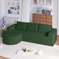 thumbnail image 2 of Soscana 104.9" L Shaped Sectional Sofa with Chaise, Boneless Sofa Couch Corduroy Fluffy Couch with Deep Seat,for Living Room,Apartment, No Assembly, 2 of 8